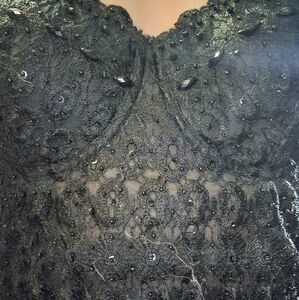 Sequin crop corset